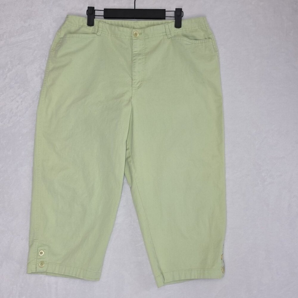 First Issue by Liz Claiborne Size 16 Mid Rise Capri Pants Lime Green *Read*